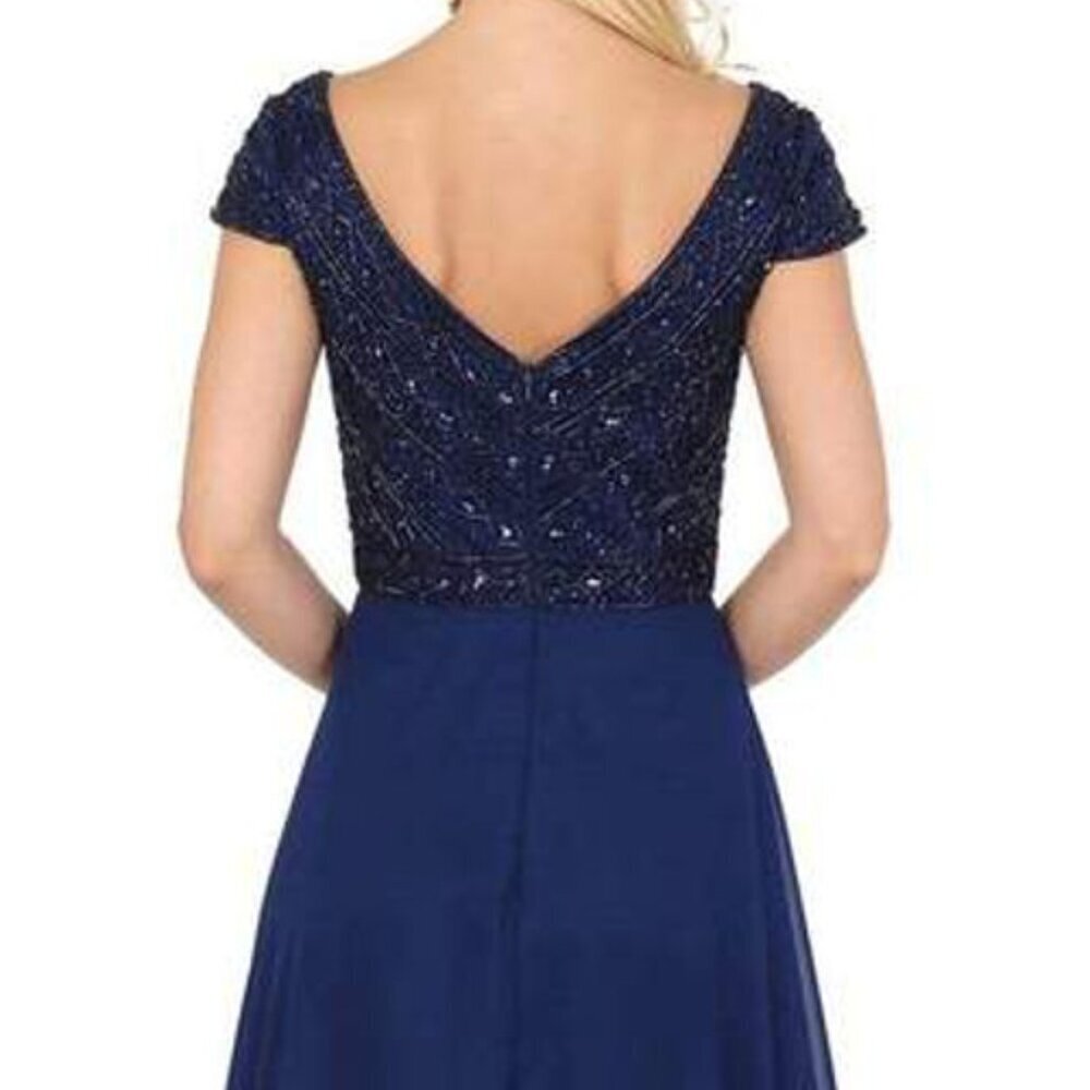 SALE NWT Dancing Queen 4015 Chiffon Mother of the Bride Dress Mauve Size L - Picture 3 of 7